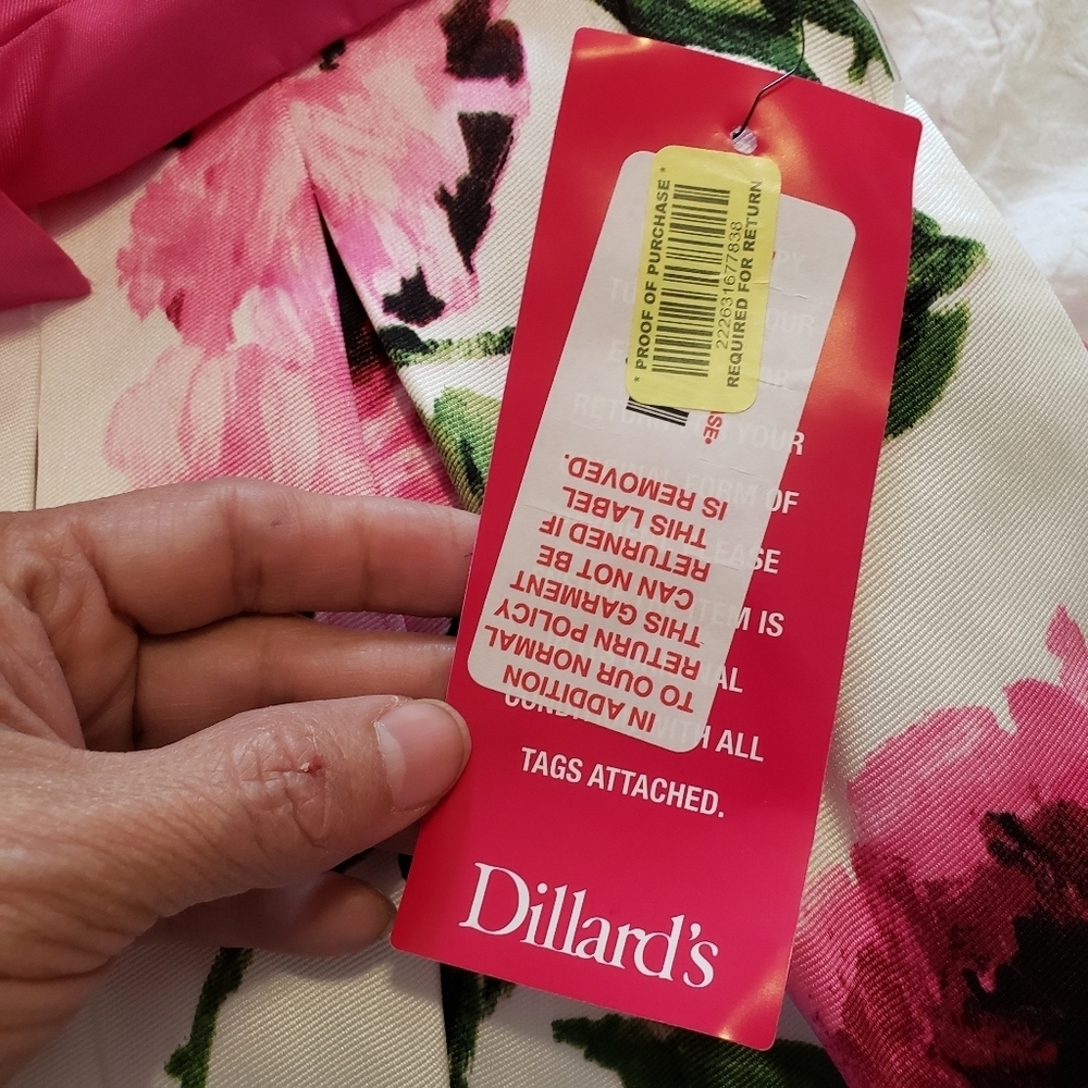 NEW FLORAL STRAPLESS DRESS SIZE:15 - Picture 11 of 12